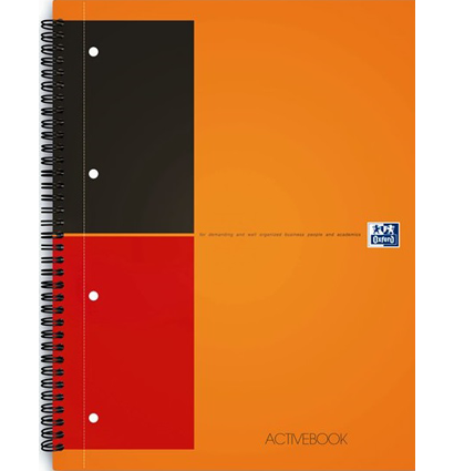 Бизнес-тетрадь Oxford International ActiveBook линейка разделитель с пластиковой обложкой А4 / 80 листов