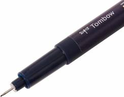 Набор черных линеров Tombow MONO Drawing Pen 01 в подставке 24 шт линия 0.26 мм