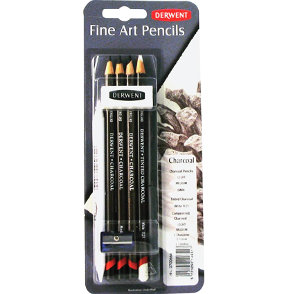 Набор угольных карандашей Derwent Charcoal Pencils 9 предметов