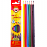 Карандаши цветные Koh-I-Noor Triocolor набор 6 цветов в картонной упаковке купить в магазине Скетчинг Про