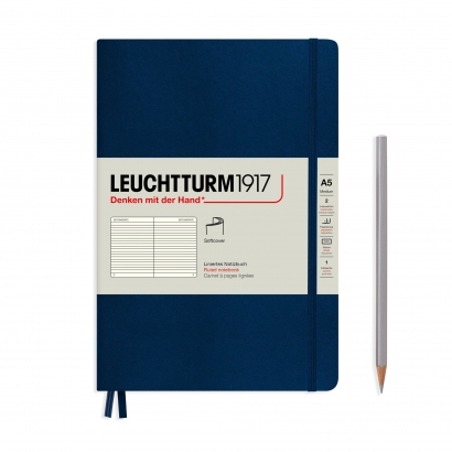 Записная книжка Leuchtturm «Medium» A5 в линейку темно-синий 123 стр.