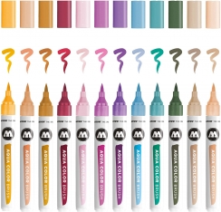 Набор акварельных маркеров Molotow AQUA COLOR BRUSH "Базовый 2" 12 шт