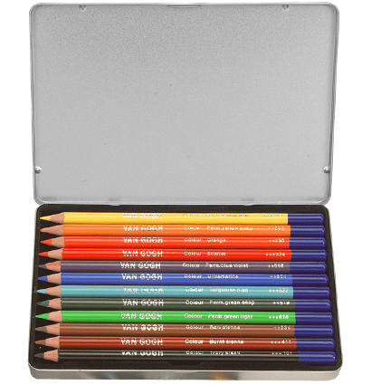 Van Gogh Royal Talens Basic 12 набор цветных карандашей в фирменном кейсе