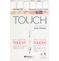 Touch Brush 6 Skin набор маркеров для скетчинга (телесные тона Б)