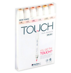 Touch Brush 6 Skin набор маркеров для скетчинга (телесные тона Б)