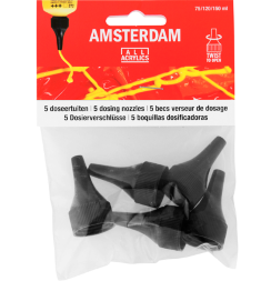 Набор насадок для тюбиков с акриловыми красками Amsterdam 5 штук универсальные