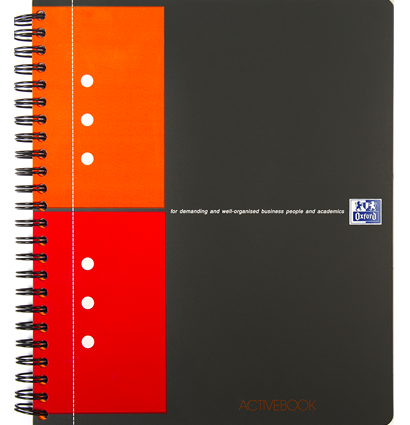 Бизнес-тетрадь Oxford International ActiveBook клетка с пластиковой обложкой А5 / 80 листов
