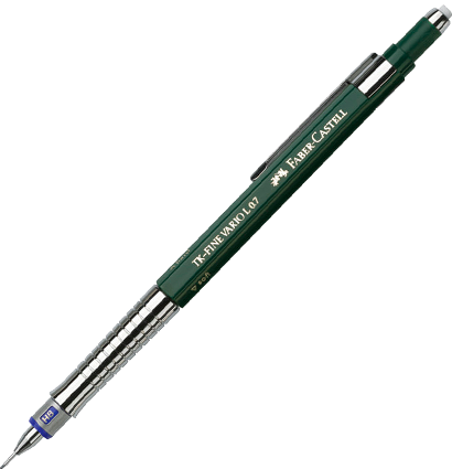 Карандаш механический Faber-Castell TK-Fine Vario L зеленый, грифель 0.7 мм HB