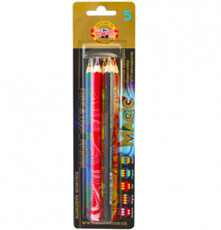 Набор толстых цветных карандашей Koh-I-Noor Magic America 5 цветов