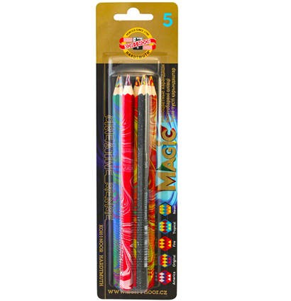 Набор толстых цветных карандашей Koh-I-Noor Magic America 5 цветов