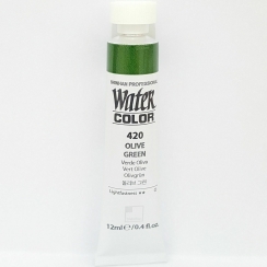 Краска акварельная SH WATER COLOR PRO туба 12мл №420 оливково-зеленый
