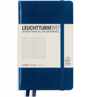 Записная книжка Leuchtturm «Pocket» A6 в линейку темно-синий 187 стр.