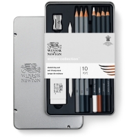 Набор чернографитовых карандашей Winsor&Newton "Скетчинг" 7 штук с аксессуарами
