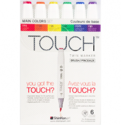 Touch Brush 6 Main набор маркеров для скетчинга (основные)