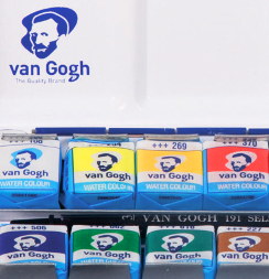 Набор акварели Van Gogh Metal Box 12 цветов в фирменном кейсе с кистью и палитрой
