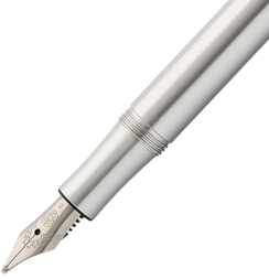 Перьевая ручка Kaweco Liliput Silver серебряная в алюминиевым корпусе корпусе с синим картриджем в футляре