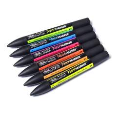 Набор маркеров для рисования Neon Marker Winsor&Newton 6 штук (неоновые)