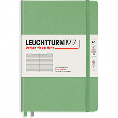 Записная книжка Leuchtturm «Medium» A5 в линейку пастельный зеленый 251 стр.