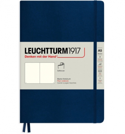 Записная книжка Leuchtturm «Medium» A5 нелинованная темно-синий 123 стр.