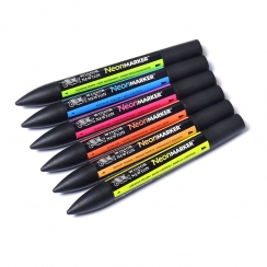 Набор маркеров для рисования Metallic Marker Winsor&Newton 6 штук (металлик)