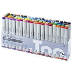 Набор маркеров и чернил COPIC SKETCH 72 A с кистью
