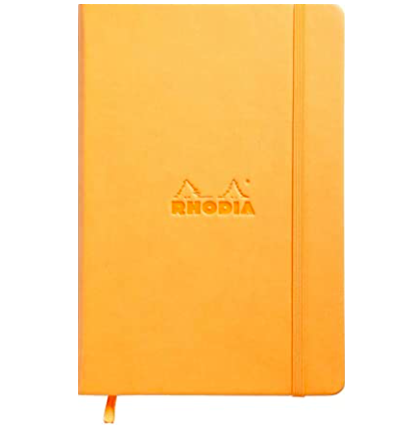 Блокнот в точку Rhodia Webnotebook твердая обложка оранжевый вертикальный А5 / 96 листов / 90 гм