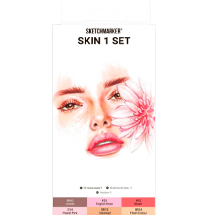 Набор маркеров для скетчей Скетчмаркер / Sketchmarker 6 цветов Skin Set 1