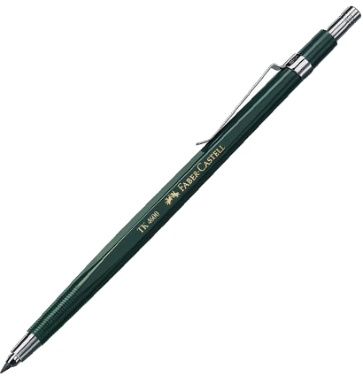 Карандаш цанговый Faber-Castell TK 4600 зеленый, грифель 2 мм HB
