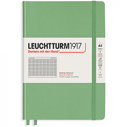 Записная книжка Leuchtturm «Medium» A5 в клетку пастельный зеленый 251 стр.