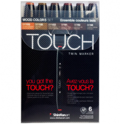 Touch Twin 6 Wood набор маркеров для скетчинга (древесные)