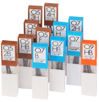 Грифели для механических карандашей Tombow MONO 12 штук чернографитные 0.3 - 0.9 мм
