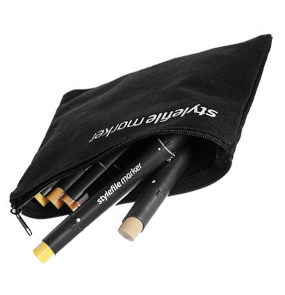 Пенал StyleFile Marker для маркеров и карандашей 20 x 14 на молнии, черный