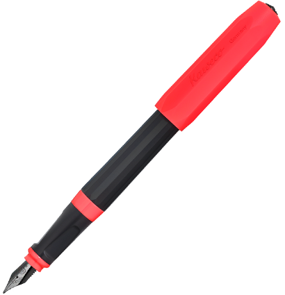 Перьевая ручка Kaweco Perkeo Bad Taste красная-черная в пластиковом корпусе корпусе с синим картриджем