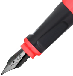 Перьевая ручка Kaweco Perkeo Bad Taste красная-черная в пластиковом корпусе корпусе с синим картриджем