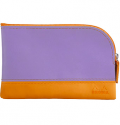 Пенал Rhodiarama из искуственной кожи на молнии цвет ирис 11 х 17 см