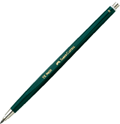 Карандаш цанговый Faber-Castell TK 9400 зеленый, грифель 2 мм B