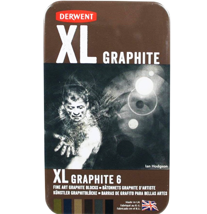 Набор графита художественного Derwent XL 6 штук в пенале