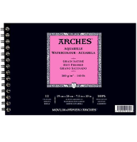 Arches Aquarelle Satin альбом для акварели из хлопка А4 / 12 листов / 300 гм (сатиновая)