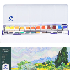 Набор акварели Van Gogh National Gallery 24 цвета в фирменном кейсе с кистью