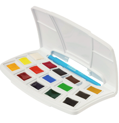 Набор акварельных красок в кейсе Art Creation Watercolor Royal Talens 15 цветов в кюветах