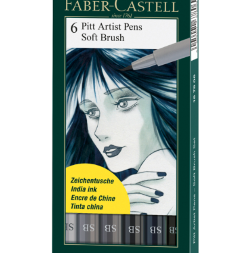 Набор брашпенов с особо мягкой кистью Faber-Castell Pitt Artist Pen Soft Brush 6 цветов