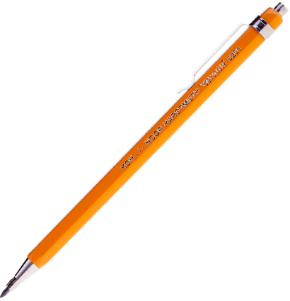 Цанговый карандаш механический Koh-I-Noor Versatil в жёлтом корпусе для рисования, грифель 2 мм