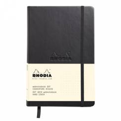 Блокнот в точку Rhodia Webnotebook твердая обложка черный А5 / 96 листов / 90 гм