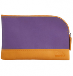 Пенал Rhodiarama из искусственной кожи на молнии цвет фиолетовый 11 х 17 см
