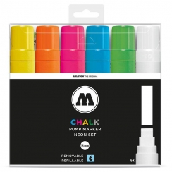 Набор меловых маркеров Molotow CHALK Marker "Базовый 2" 6 шт / 15 мм