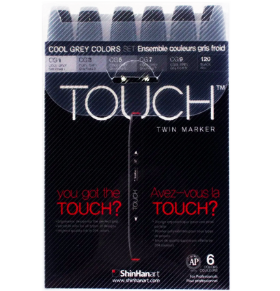 Touch Twin 6 Grey набор маркеров для скетчинга (серые)