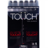 Купить маркеры для рисования и скетчинга оригинальные Тач Touch Twin 6 штук серые в магазине ПРОСКЕТЧИНГ
