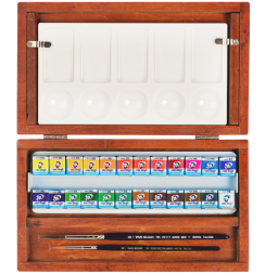 Набор акварели Van Gogh National Gallery Wooden Box 24 цвета в этюднике с кистями и палитрой