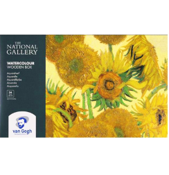 Набор акварели Van Gogh National Gallery Wooden Box 24 цвета в этюднике с кистями и палитрой