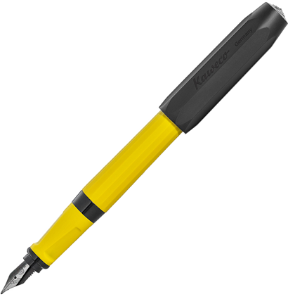 Перьевая ручка Kaweco Perkeo Indian Summer желто-черная в пластиковом корпусе корпусе с синим картриджем